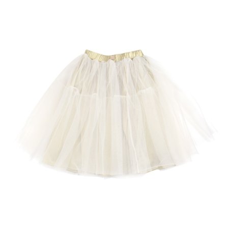 옐로우 골드 튤 스커트