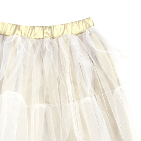 옐로우 골드 튤 스커트