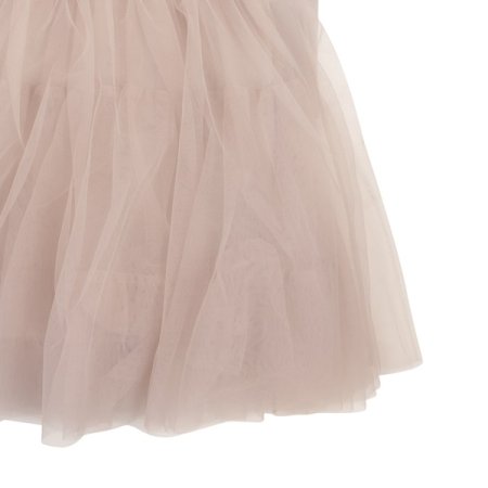 베이지 튤 스커트 져지 원피스