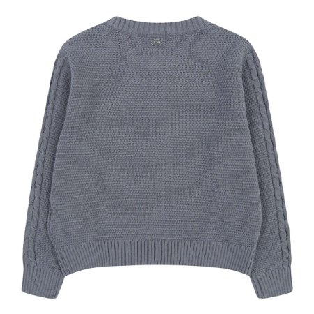 그레이 케이블 니트 가디건