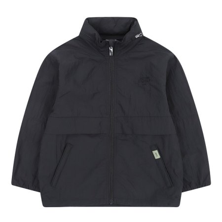 블랙 화섬 윈드브레이커 점퍼