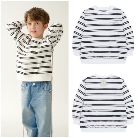 블랙화이트 스트라이프 티셔츠