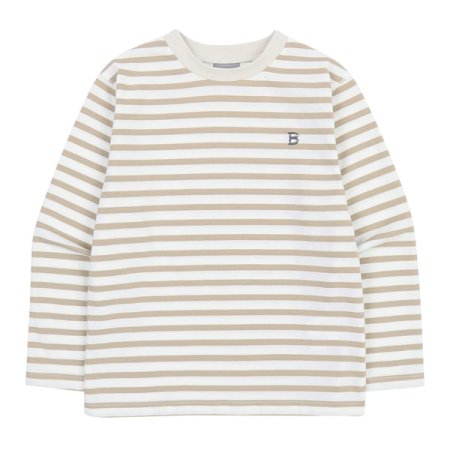 베이지 스트라이프 티셔츠