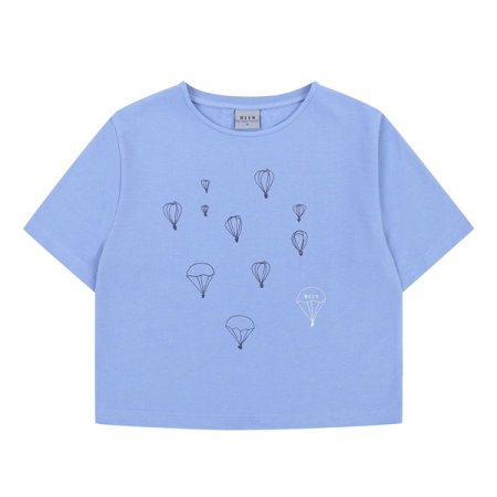 바이올렛 프린트 6부 티셔츠