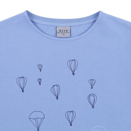 바이올렛 프린트 6부 티셔츠