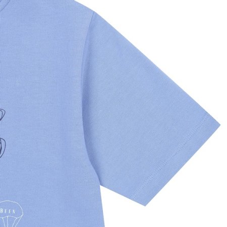 바이올렛 프린트 6부 티셔츠