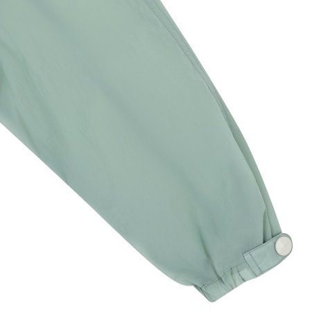 카키 후드 윈드브레이커 점퍼