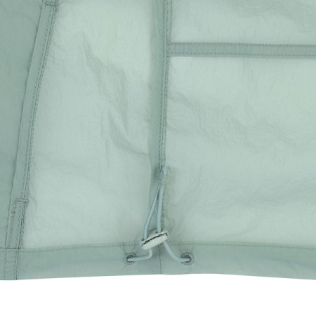 카키 후드 윈드브레이커 점퍼