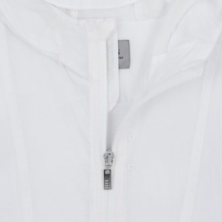 화이트 후드 윈드브레이커 점퍼