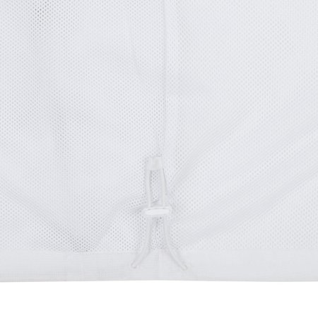 화이트 후드 윈드브레이커 점퍼