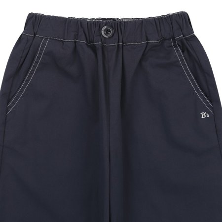 네이비 7부 면스판 팬츠