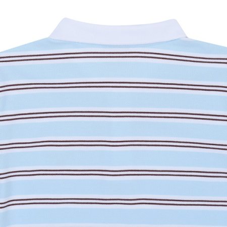 블루브라운 스트라이프 카라 티셔츠