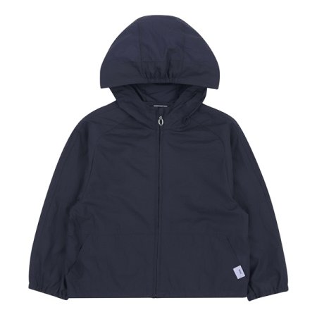 네이비 후드 윈드브레이커 점퍼