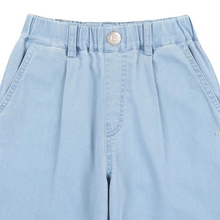 스카이 블루 워싱 데님 팬츠