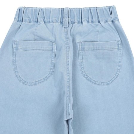 스카이 블루 워싱 데님 팬츠