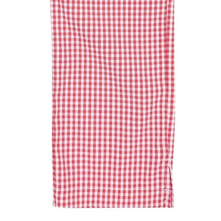 레드 고방체크 일자 팬츠