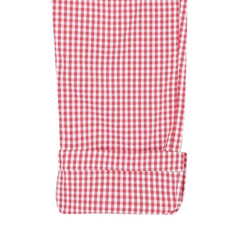 레드 고방체크 일자 팬츠