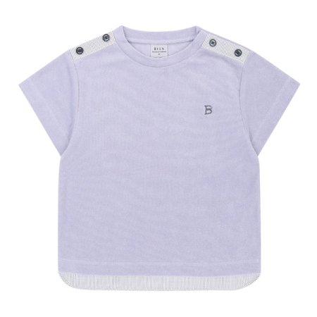 바이올렛 테리 반오픈 티셔츠