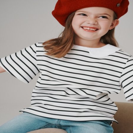 빈여아 블랙 스트라이프 티쳐스 