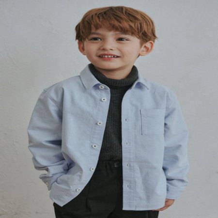 스카이블루 셔츠 블라우스