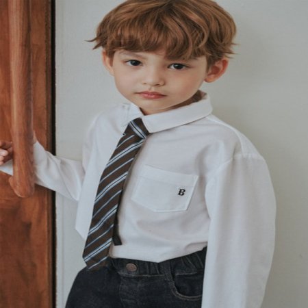 화이트 다이마루 셔츠 블라우스