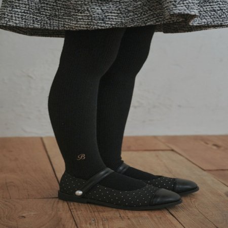 여아 블랙 도트 구두