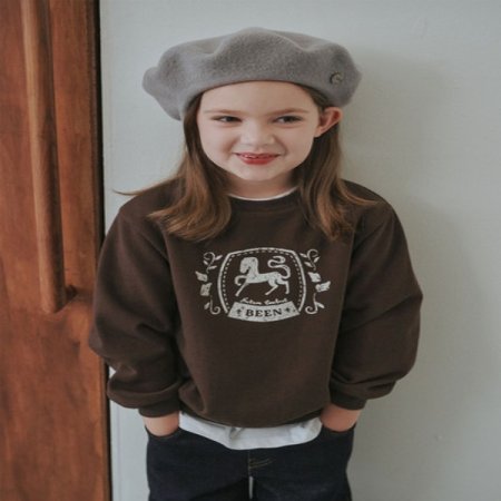 브라운 맨투맨 티셔츠