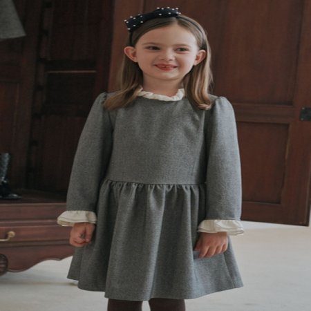 그레이 셔링 원피스