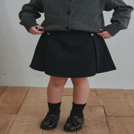 네이비 에이라인 스커트