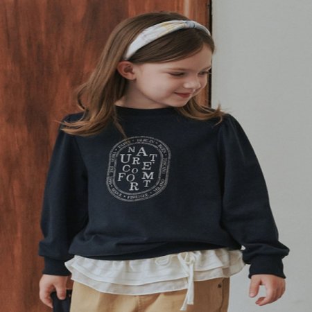 빈 네이비 라운드 맨투맨 티셔츠