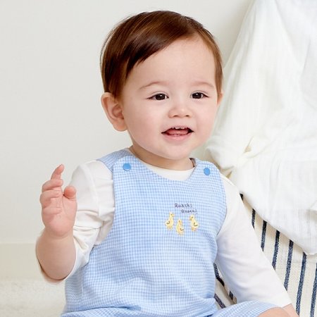 블루체크칠부오버올세트