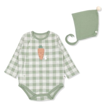 캐롯체크긴소바디수트