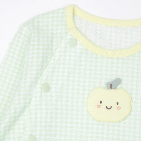 애플체크긴소바디수트모자세트