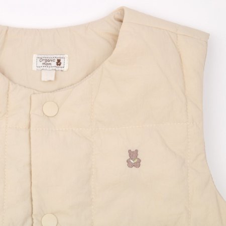 크림웰론퀼팅조끼