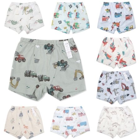 오가닉맘 MIFUUP257_자동차 공룡남아사각팬티9종택1