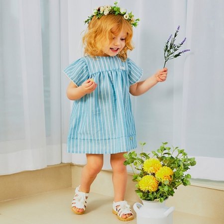 블루ST반소원피스