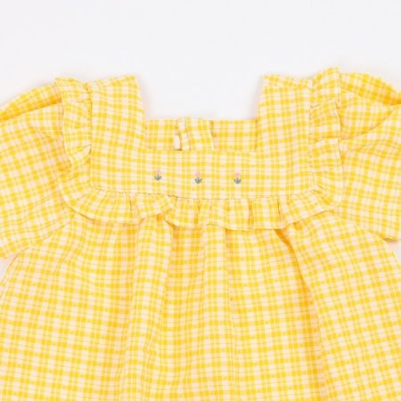 눈송이체크반소원피스