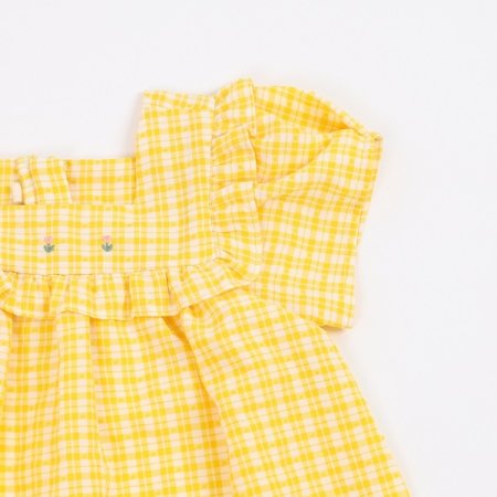 눈송이체크반소원피스