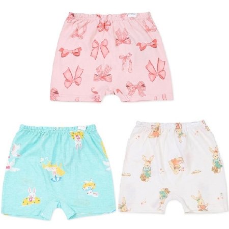 24년면100% 핑코미여아사각팬티3장