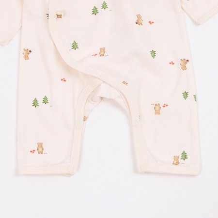 미니 베어 트리 프린트 워니 핑크 배내가운