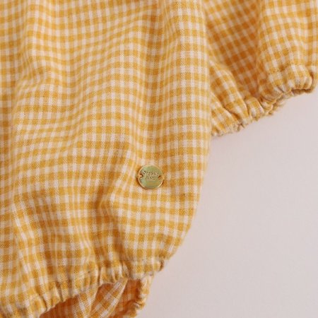 옐로첵바디수트모자세트