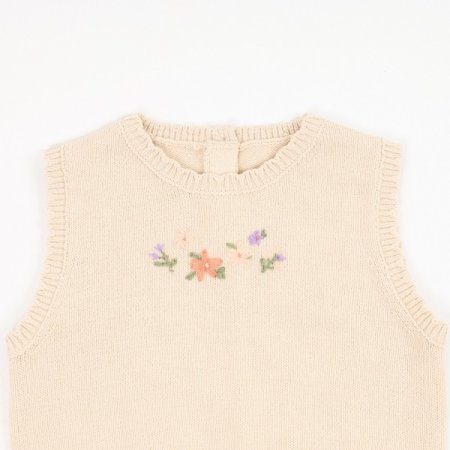 플라워니트조끼