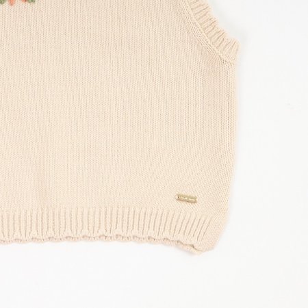 플라워니트조끼