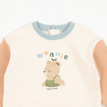 유아 워니배색긴소맨투맨티