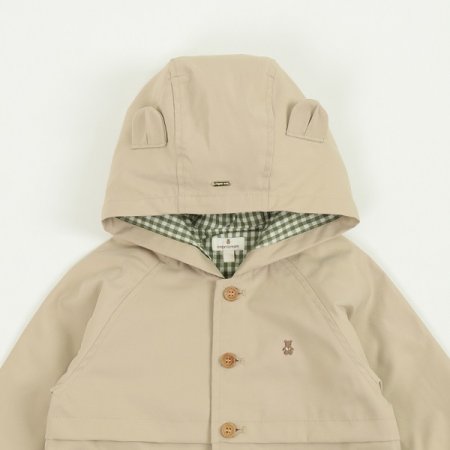 그린체후드트렌치코트