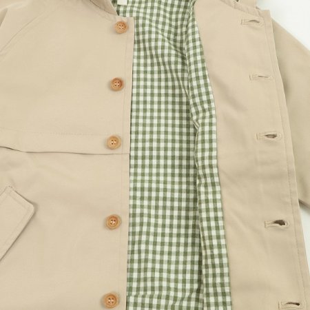 그린체후드트렌치코트