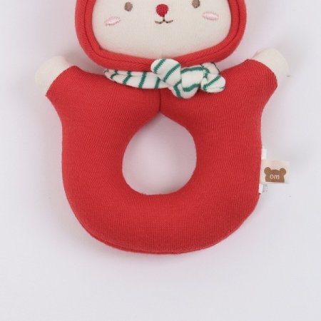 오가닉맘 레드 크리스 원형딸랑이