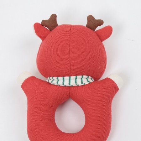 오가닉맘 레드 크리스 원형딸랑이