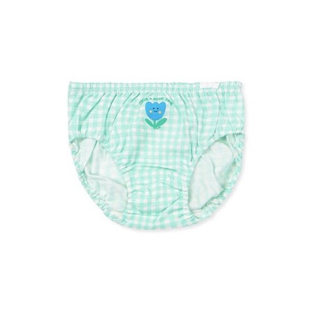 라인체크민트여아팬티