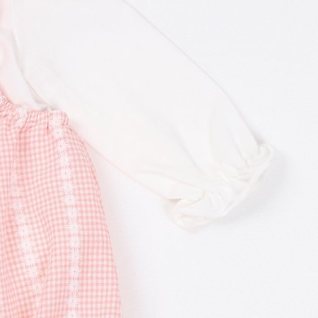 쁘티체크모달긴소바디수트세트